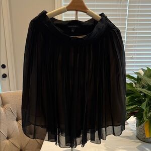 Banana Republic Sheer Black A-Line Skirt